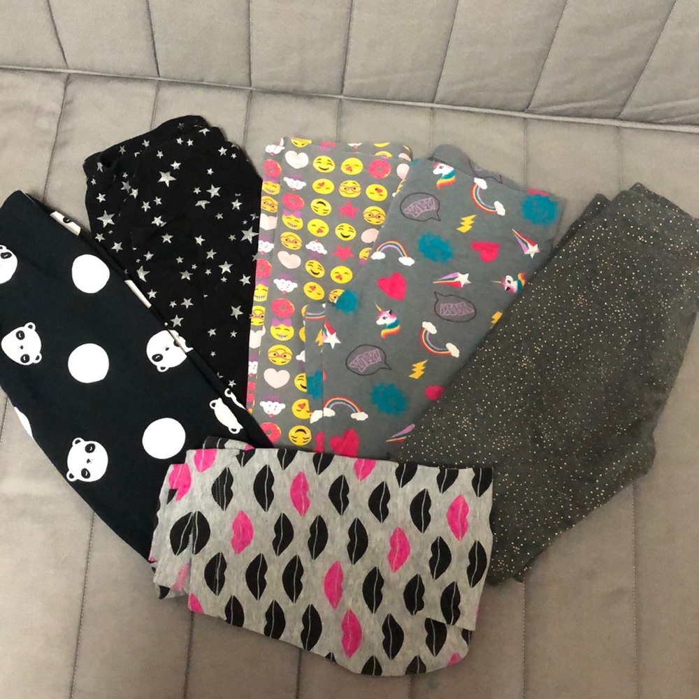 Girls lot of size 10/12 leggings! 6 pairs!